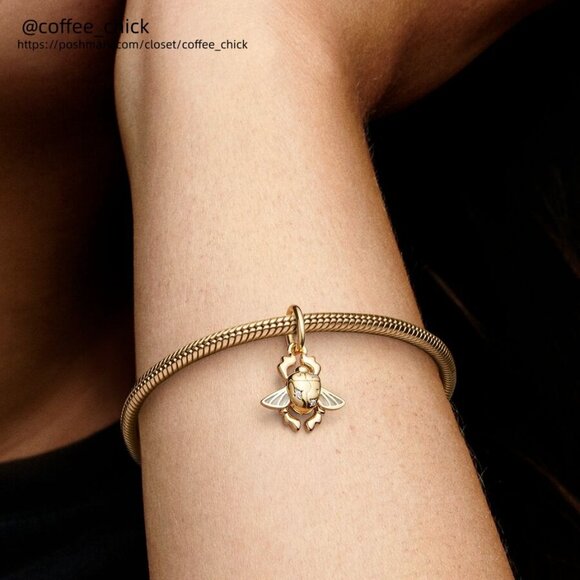 Pandora Disney Aladdin Scarab Beetle Dangle Charm - Picture 4 of 4